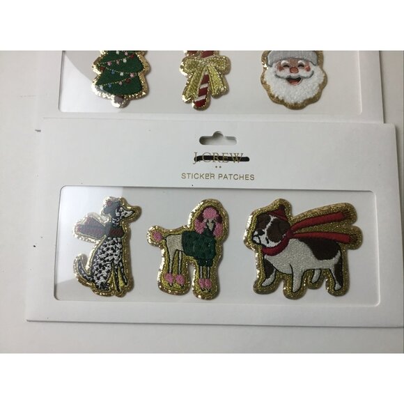 J.CREW Christmas Sticker Patches Set of 3 Traditional, Winter Dogs, Truck & Tree - Picture 2 of 4